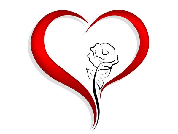 قلب قرمز انتزاعی - وکتور
