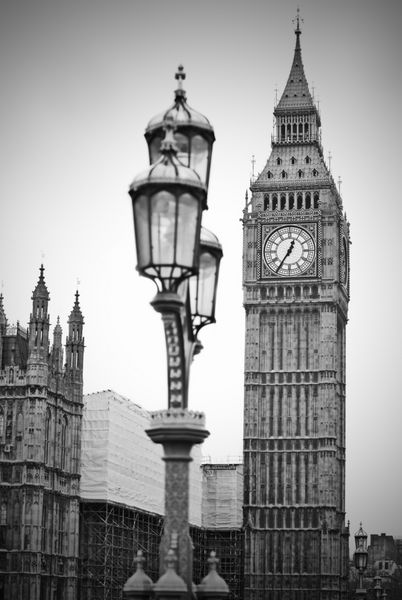 ساعت بیگ بن و مجلس نمایندگان در لندن انگلستان