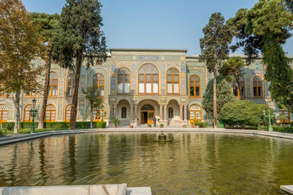 ساختمان تالار سلام گلستان پال در تهران ایران که در فهرست میراث جهانی یونسکو قرار دارد