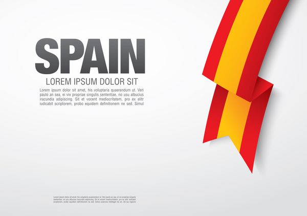 پرچم اسپانیا در پس زمینه سفید