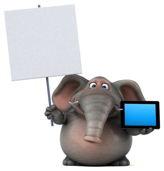 فیل سرگرم کننده - تصویر سه بعدی