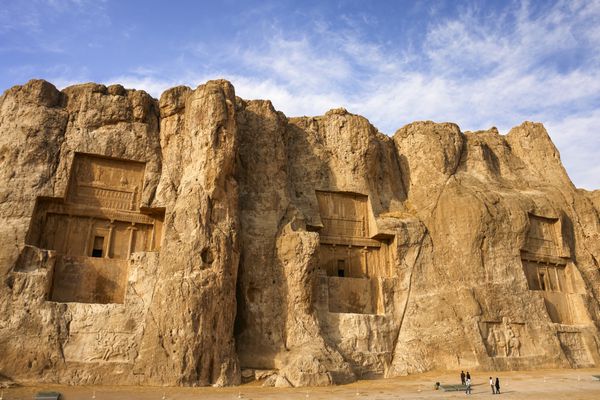 مقبره های ایرانی برای پادشاهان در تخت جمشید ایران