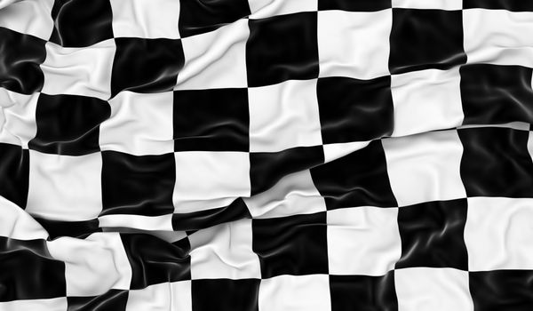پرچم شطرنجی - رندر سه بعدی