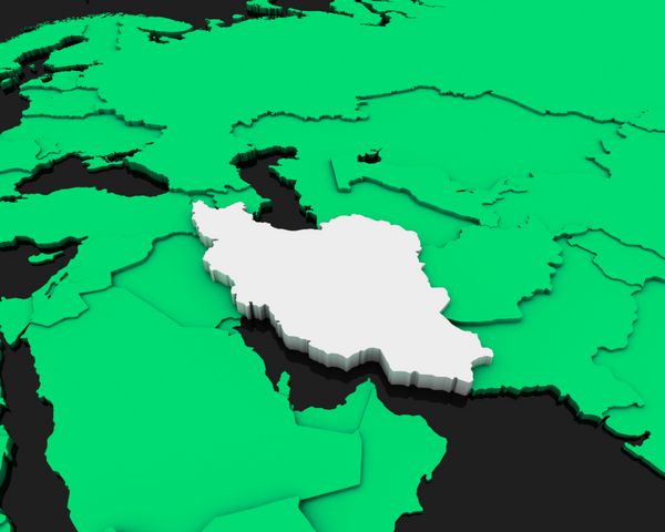 نقشه ایران تصویر سه بعدی