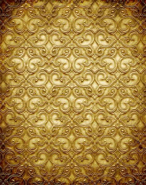الگوی فلزی طلا روی زمینه کاغذی مجموعه قدیمی