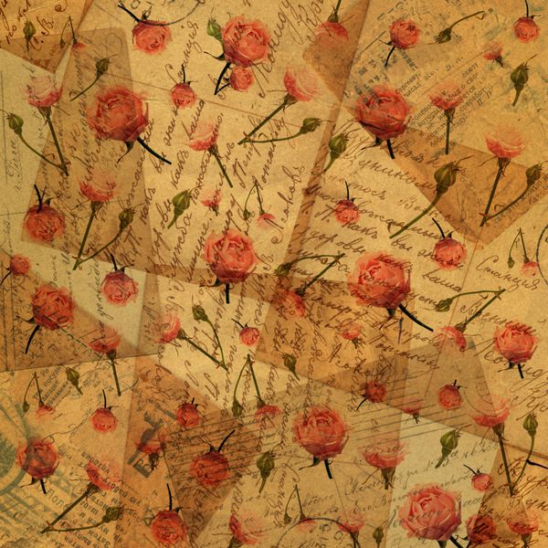 کاغذ پرنعمت با گل - پس زمینه برای اسکرپ بوک