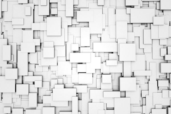 طراحی سه بعدی از بلوک های سفید