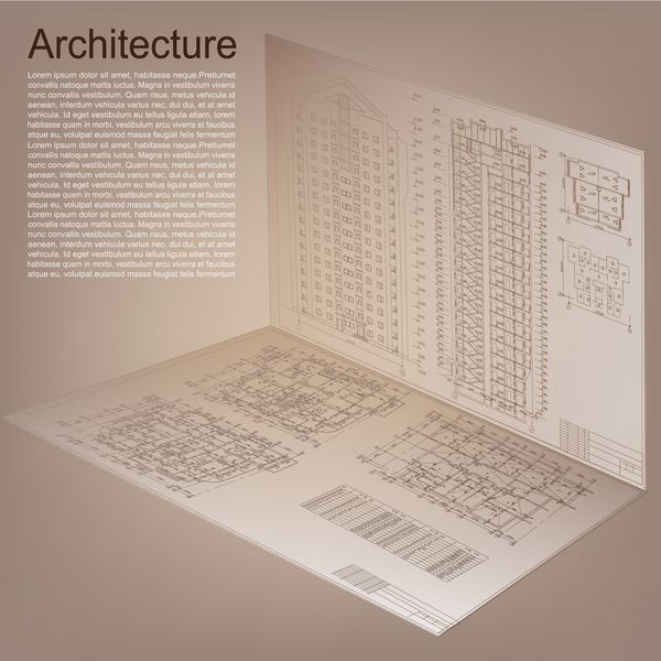 پس زمینه معماری بخشی از پروژه معماری پلان معماری پروژه فنی ترسیم حروف فنی معمار در حال کار برنامه ریزی معماری روی کاغذ نقشه ساخت و ساز