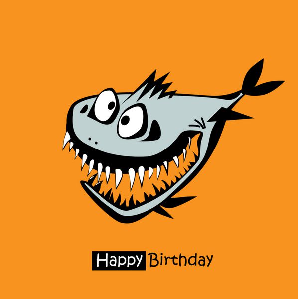 کارت ماهی لبخند تولدت مبارک