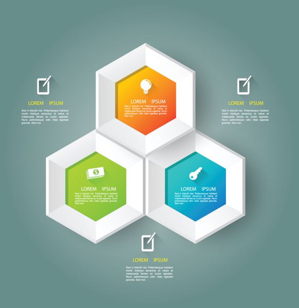 قالب شش ضلعی برای قالب مفهومی کسب و کار
