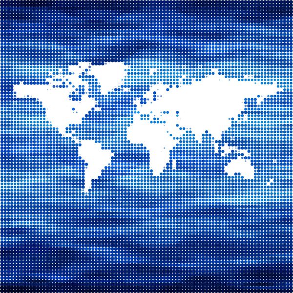 مفهوم نقشه وکتور اقیانوس جهان
