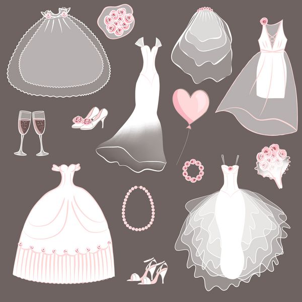 ست لباس عروس - وکتور