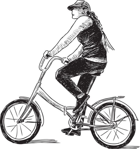 دختر دوچرخه سوار