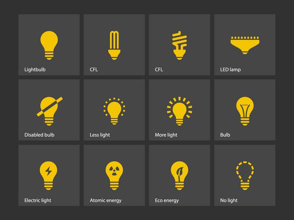 نمادهای لامپ و لامپ CFL