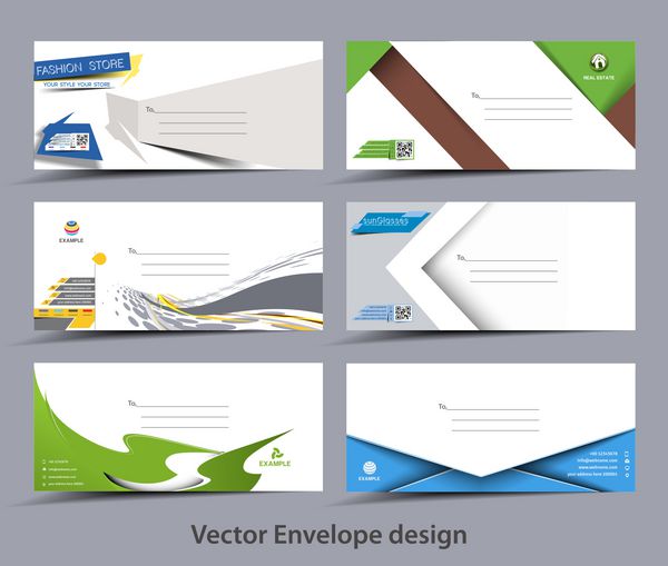 مجموعه ای از قالب های پاکت کاغذی برای طراحی پروژه شما