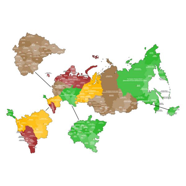 Landkarte von Russland und Krim