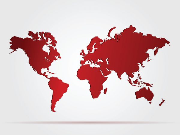 نقشه جهان قرمز