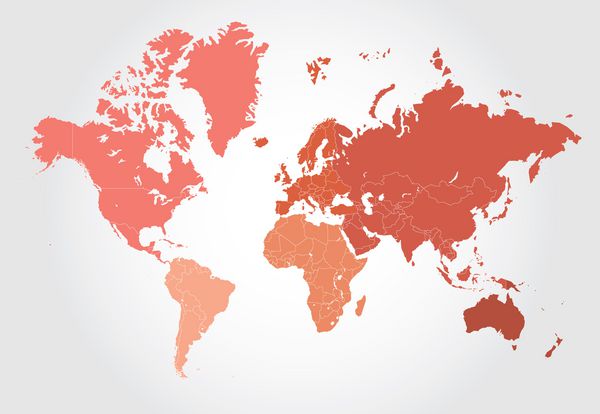 نقشه جهان به لایه هایی برای هر کشور تقسیم شده است