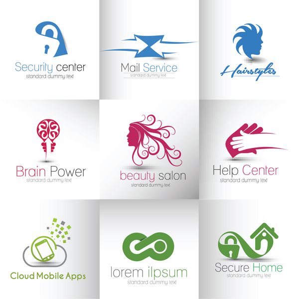 مجموعه ای از نمادها برای شرکت الگوی طراحی نماد