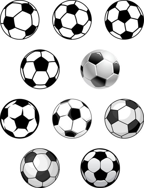 مجموعه ای از توپ های فوتبال و فوتبال
