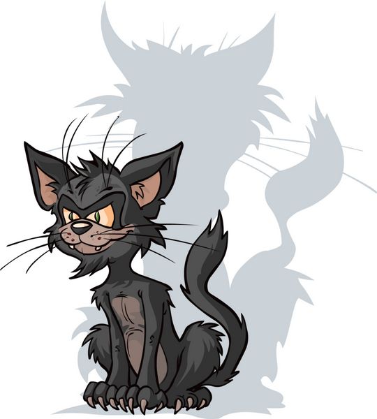 گربه سیاه کارتونی