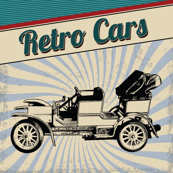طراحی پوستر ماشین های رترو