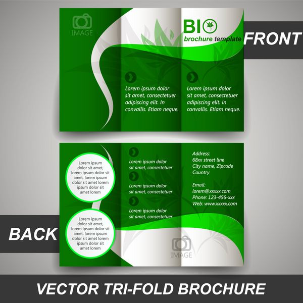 بروشور فروشگاه تجاری شرکتی Bio tri fold طراحی جلد