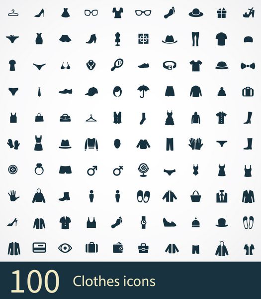 مجموعه 100 آیکون لباس