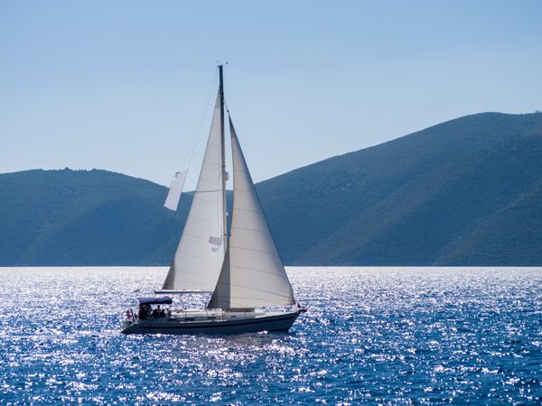 قایق بادبانی در Lefkada یونان