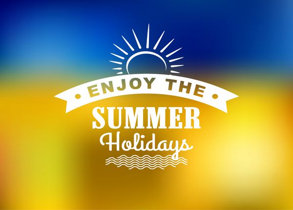 پوستر تعطیلات تابستانی لذت ببرید