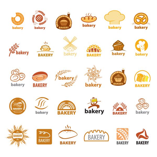 بزرگترین مجموعه لوگوهای وکتور نانوایی