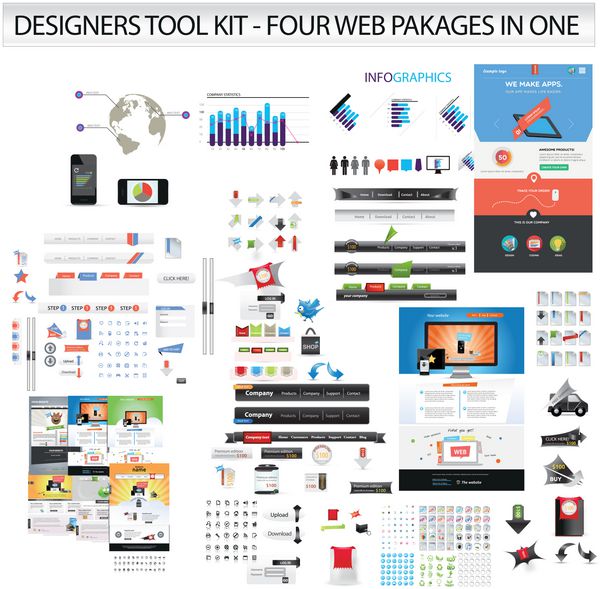 جعبه ابزار طراحان - مجموعه عظیمی از گرافیک های وب