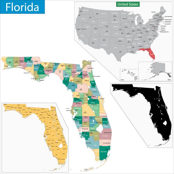 نقشه فلوریدا