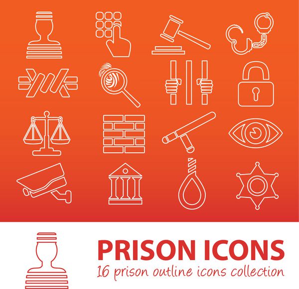 نمادهای طرح کلی زندان