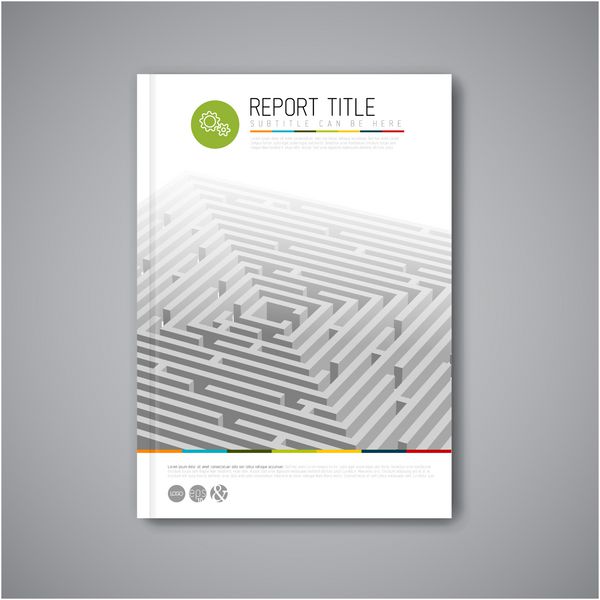 الگوی طراحی گزارش بروشور انتزاعی وکتور مدرن