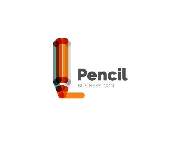 خط مداد آرم طراحی مینیمال