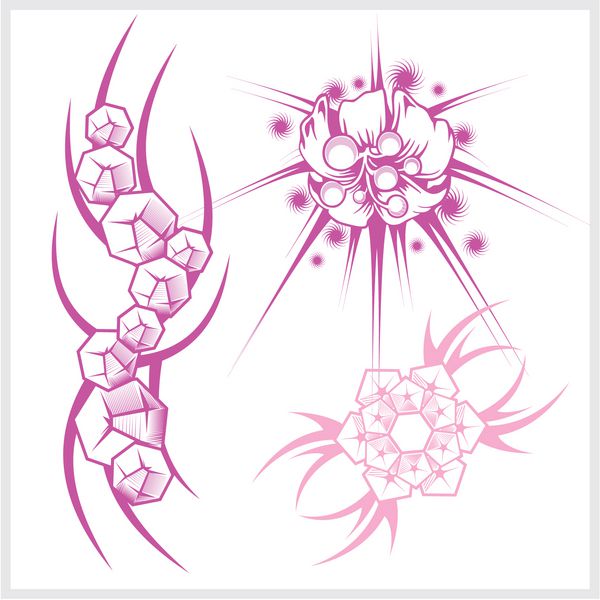 طرح گل برای خالکوبی وکتور