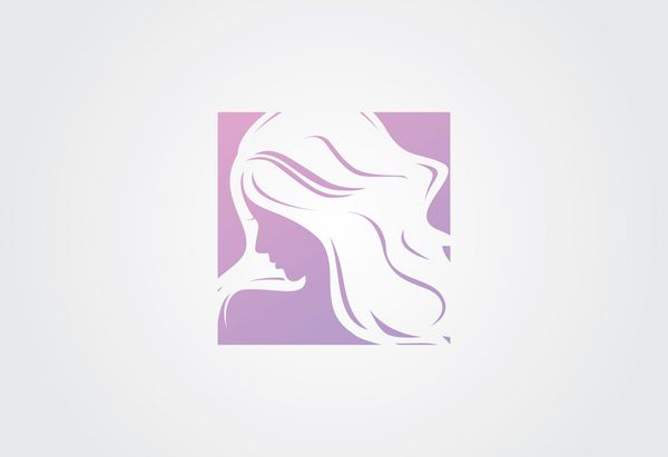 وکتور لوگوی مدل موی زن