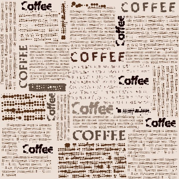 تقلیدی از روزنامه با کتیبه قهوه