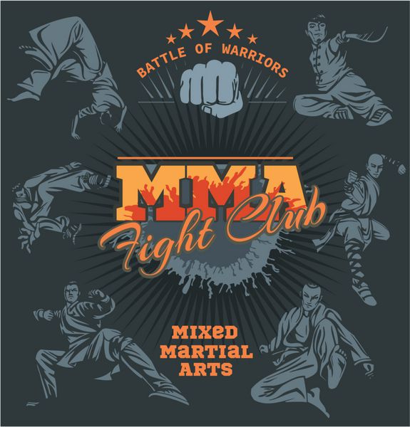 برچسب های MMA - وکتور طرح هنرهای رزمی ترکیبی