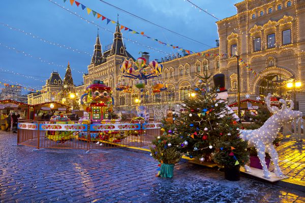 نمایشگاه کریسمس در میدان سرخ مسکو