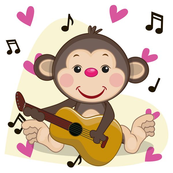 میمون با گیتار