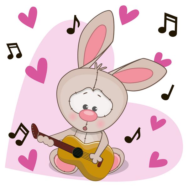خرگوش با گیتار