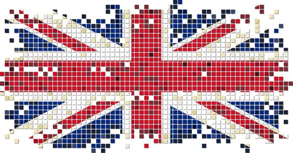 پرچم کاشی گرانج بریتانیا وکتور