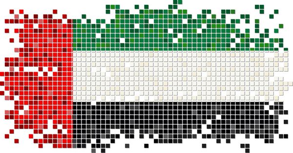 پرچم کاشی گرانج امارات متحده عربی وکتور