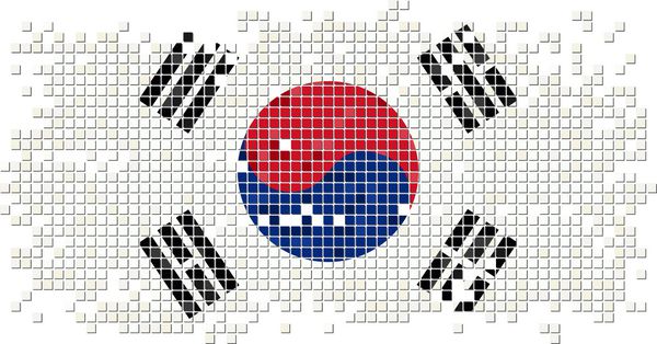 پرچم کاشی گرانج کره جنوبی وکتور