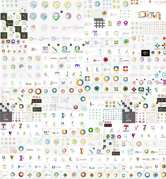 مجموعه عظیمی از نمادهای لوگوی شرکت