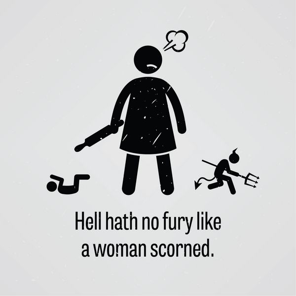 جهنم مانند زنی که مورد تحقیر قرار گرفته است خشم ندارد