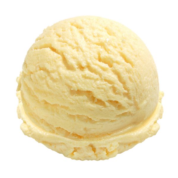 قاشق بستنی لیمو در پس زمینه سفید