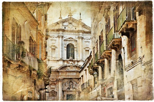 خیابان های شهر قدیمی ایتالیا - لچه